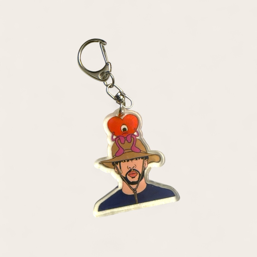 Bad Bunny Resin Keychain